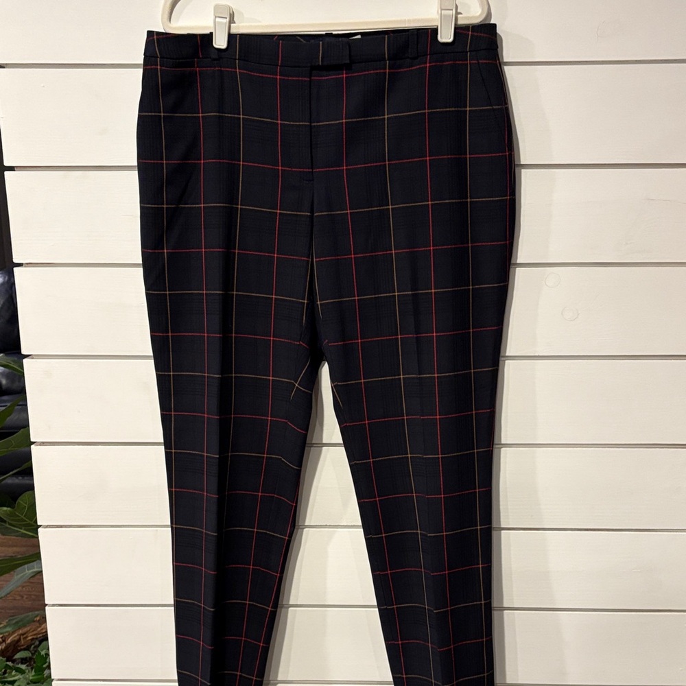 Tommy Hilfiger Black and Red Plaid Pants